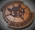 27th Air Operations Squadron - Handmade Leather Unit Patch