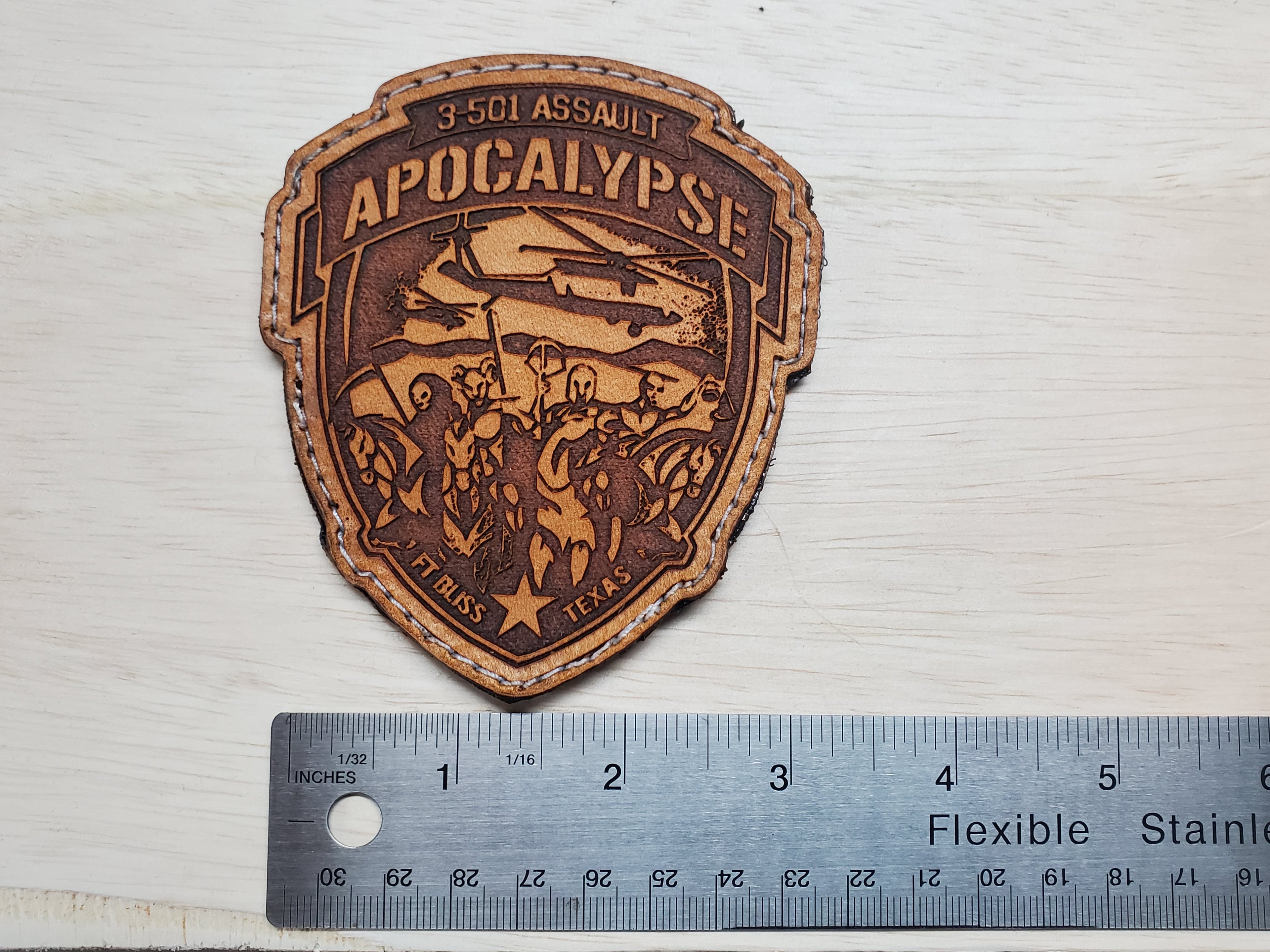 3-501st "Apocalypse Battalion" - Handmade Leather Morale Patch