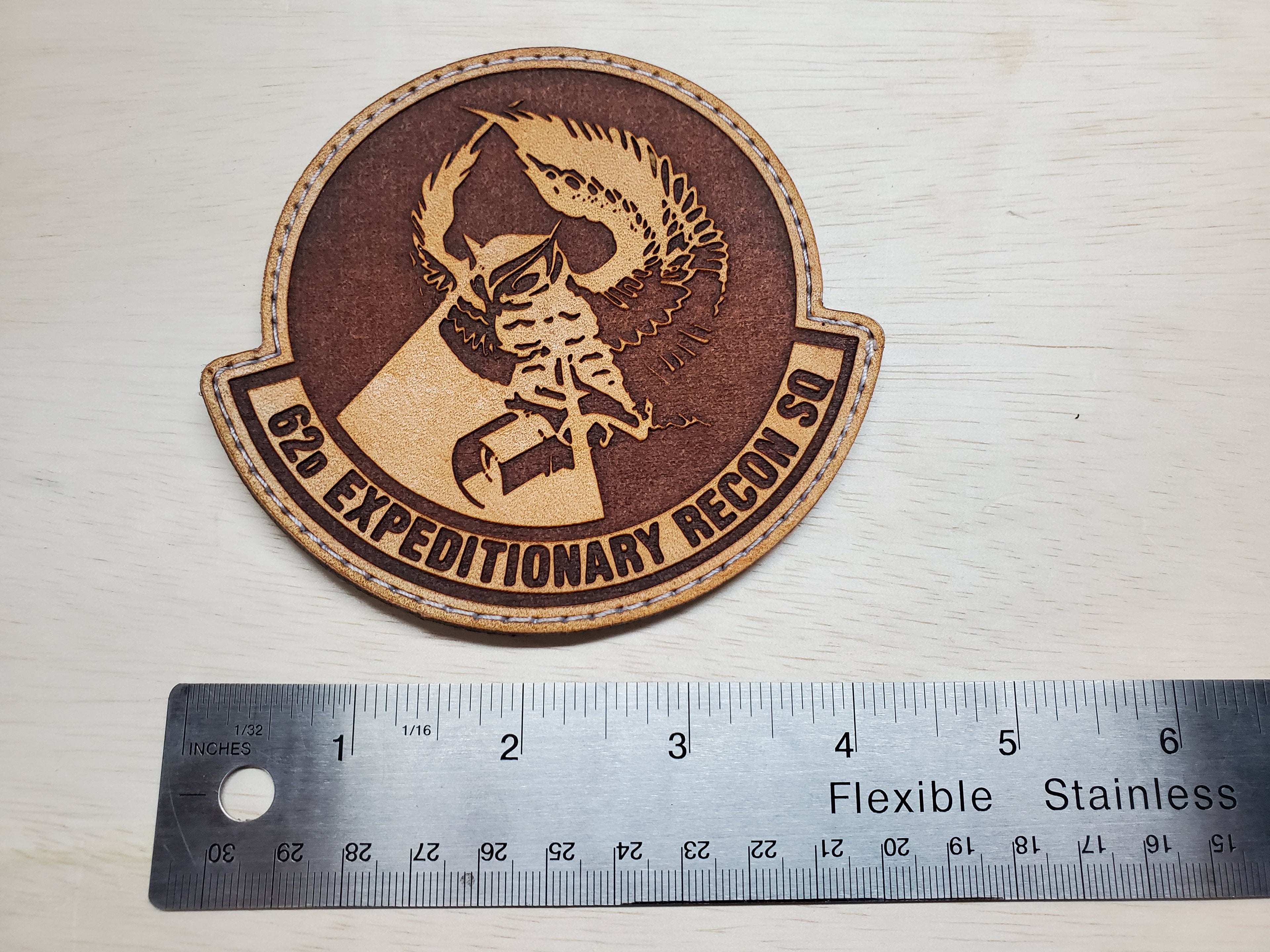 62nd Expeditionary Reconnaissance Squadron - Handmade Leather Unit Patch