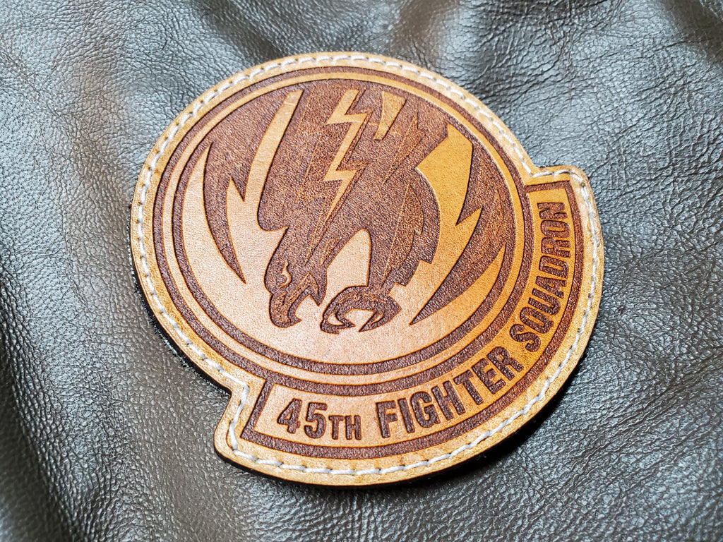 45th Fighter Squadron - Handmade Leather Unit Patch
