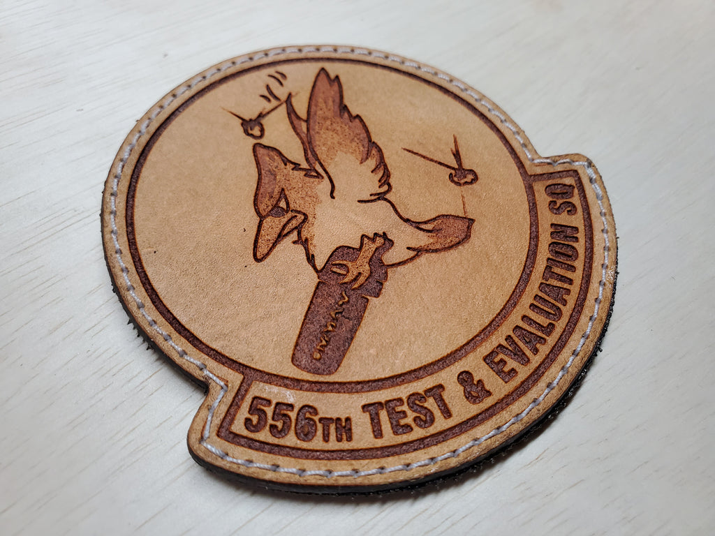 556th Test and Evaluation Squadron - Handmade Leather Unit Patch