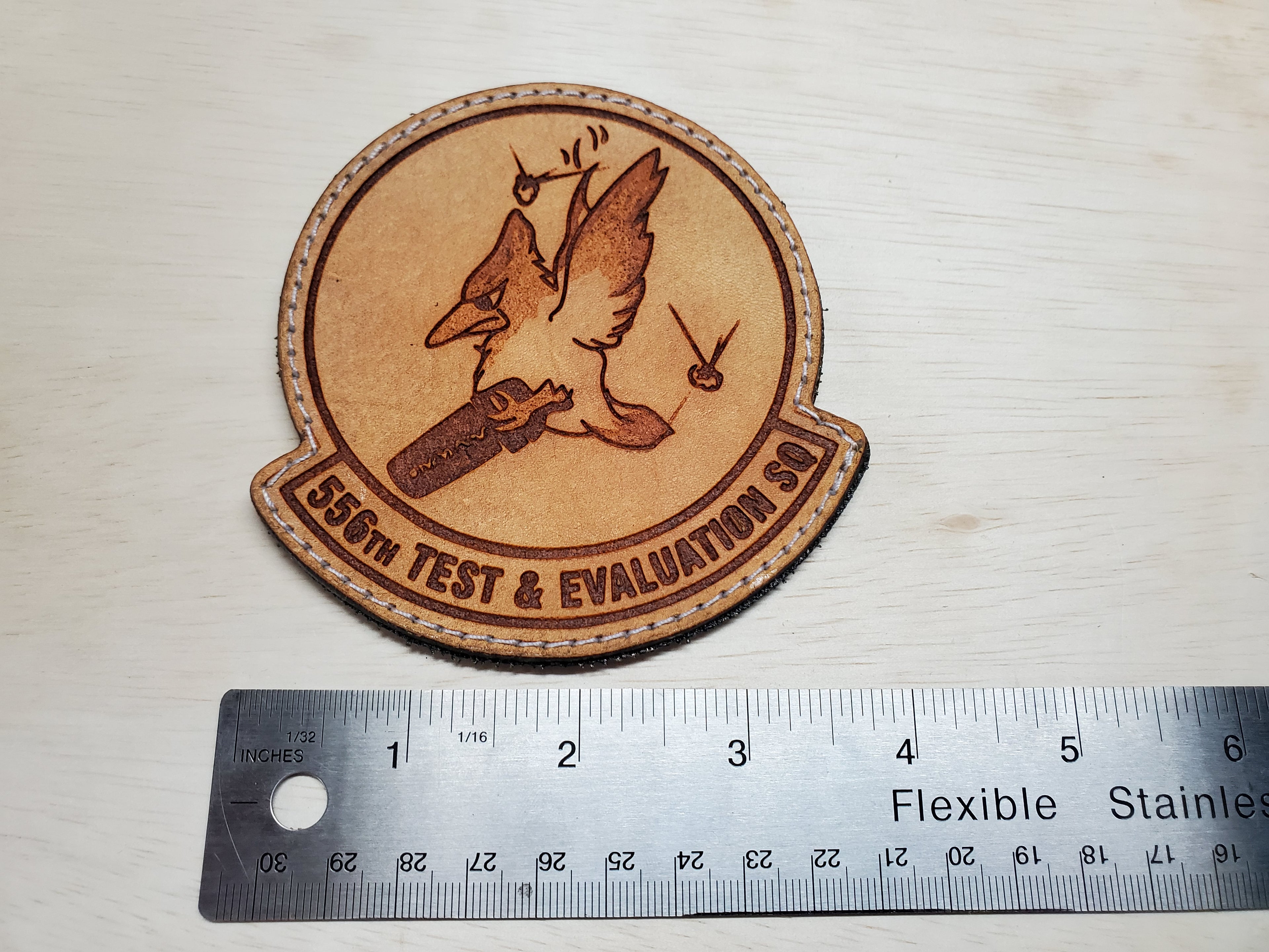556th Test and Evaluation Squadron - Handmade Leather Unit Patch