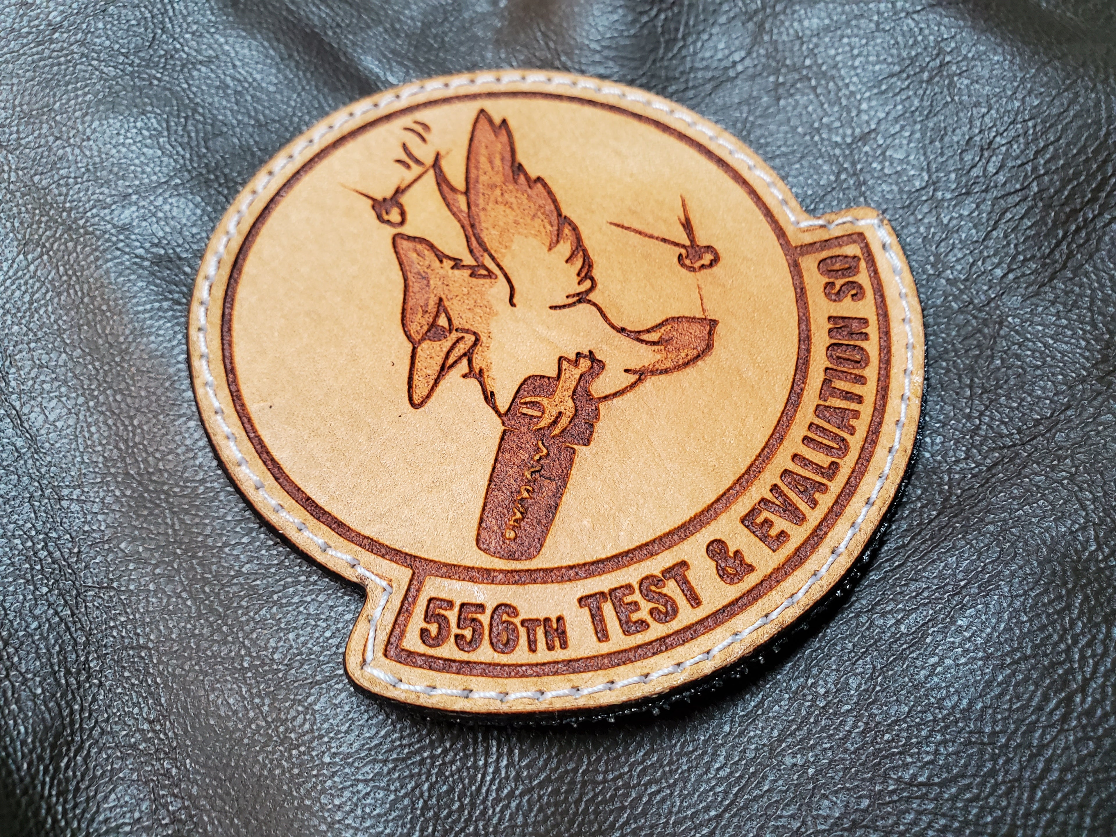 556th Test and Evaluation Squadron - Handmade Leather Unit Patch