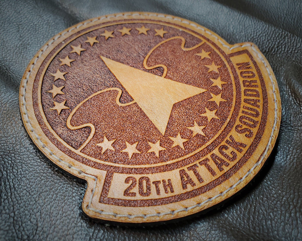 20th Attack Squadron - Handmade Leather Unit Patch