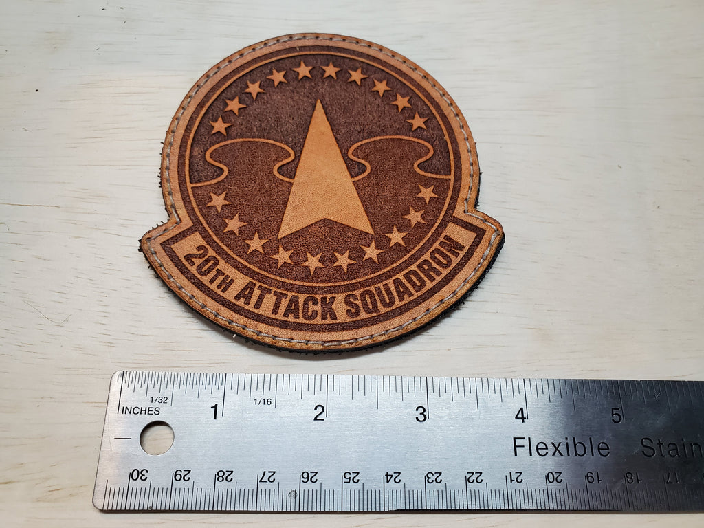 20th Attack Squadron - Handmade Leather Unit Patch