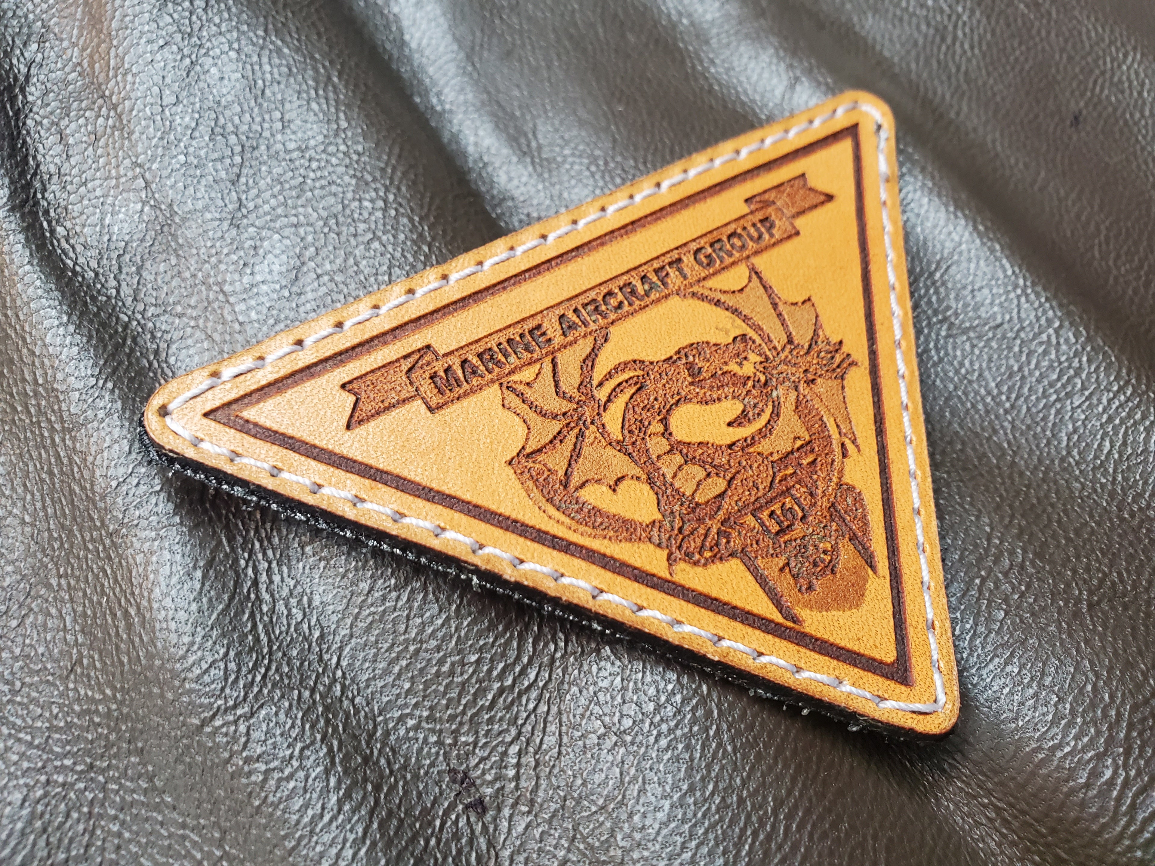 Marine Aircraft Group 16 (MAG 16) - Handmade Leather Unit Patch