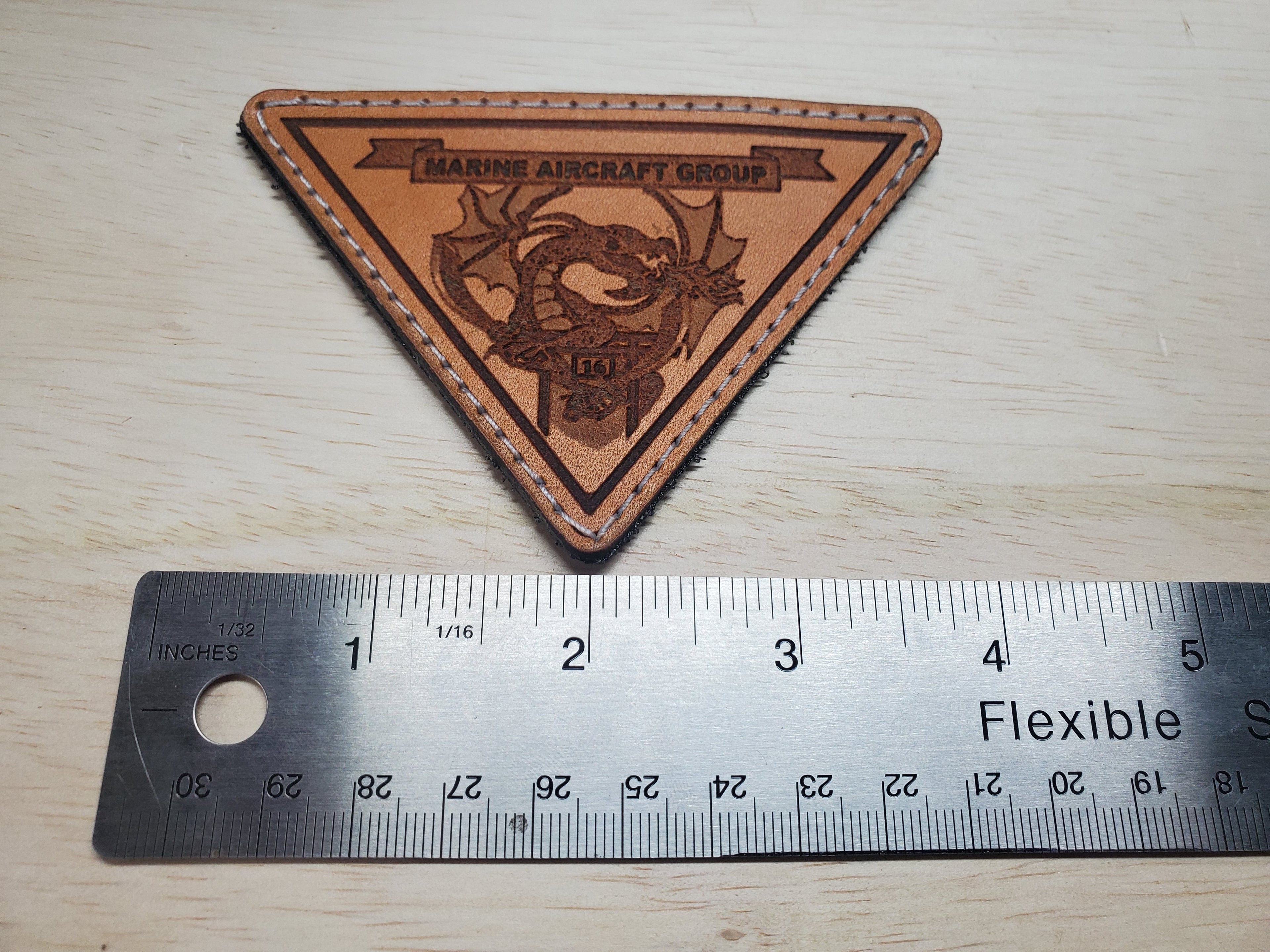 Marine Aircraft Group 16 (MAG 16) - Handmade Leather Unit Patch
