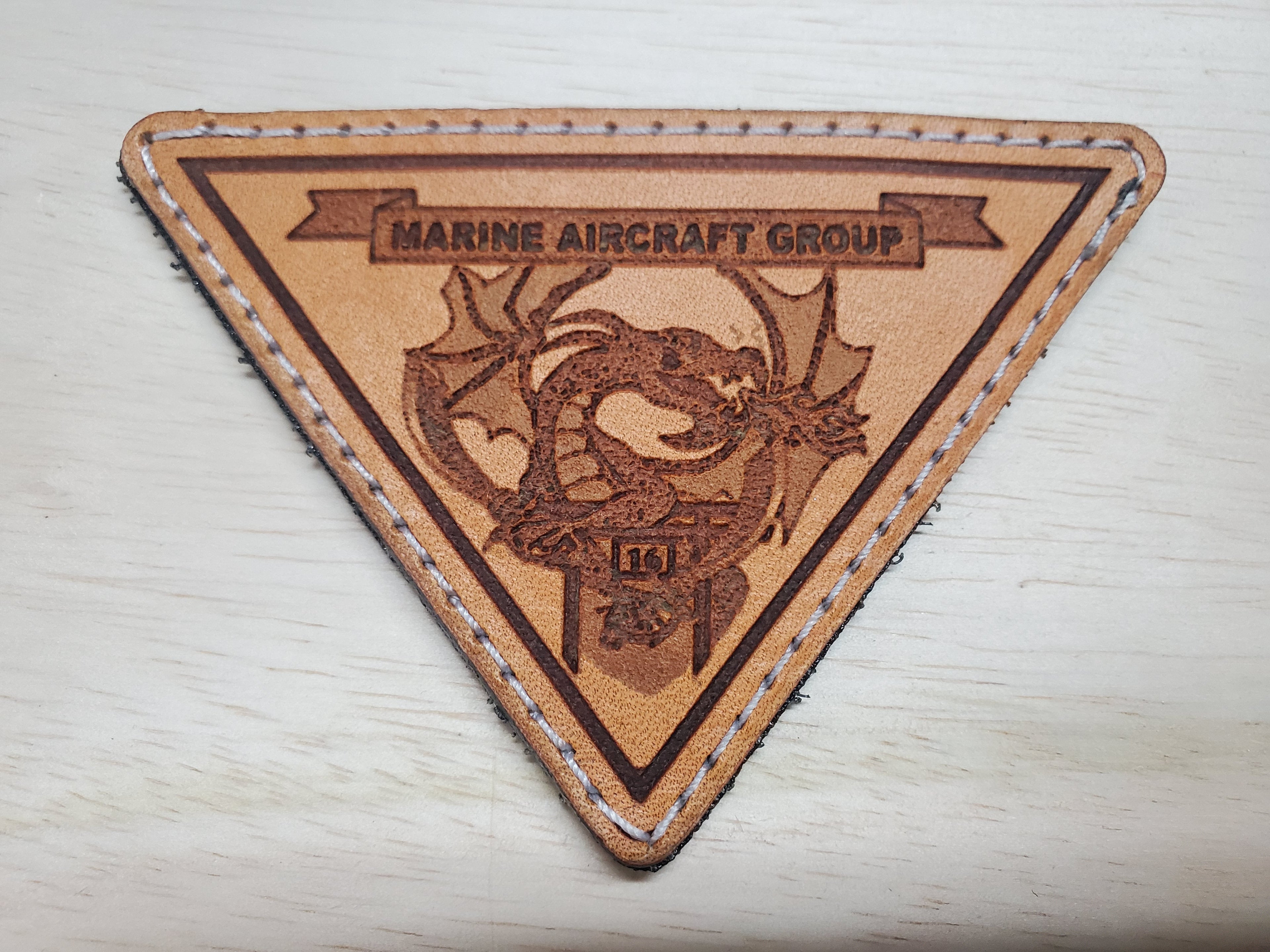 Marine Aircraft Group 16 (MAG 16) - Handmade Leather Unit Patch