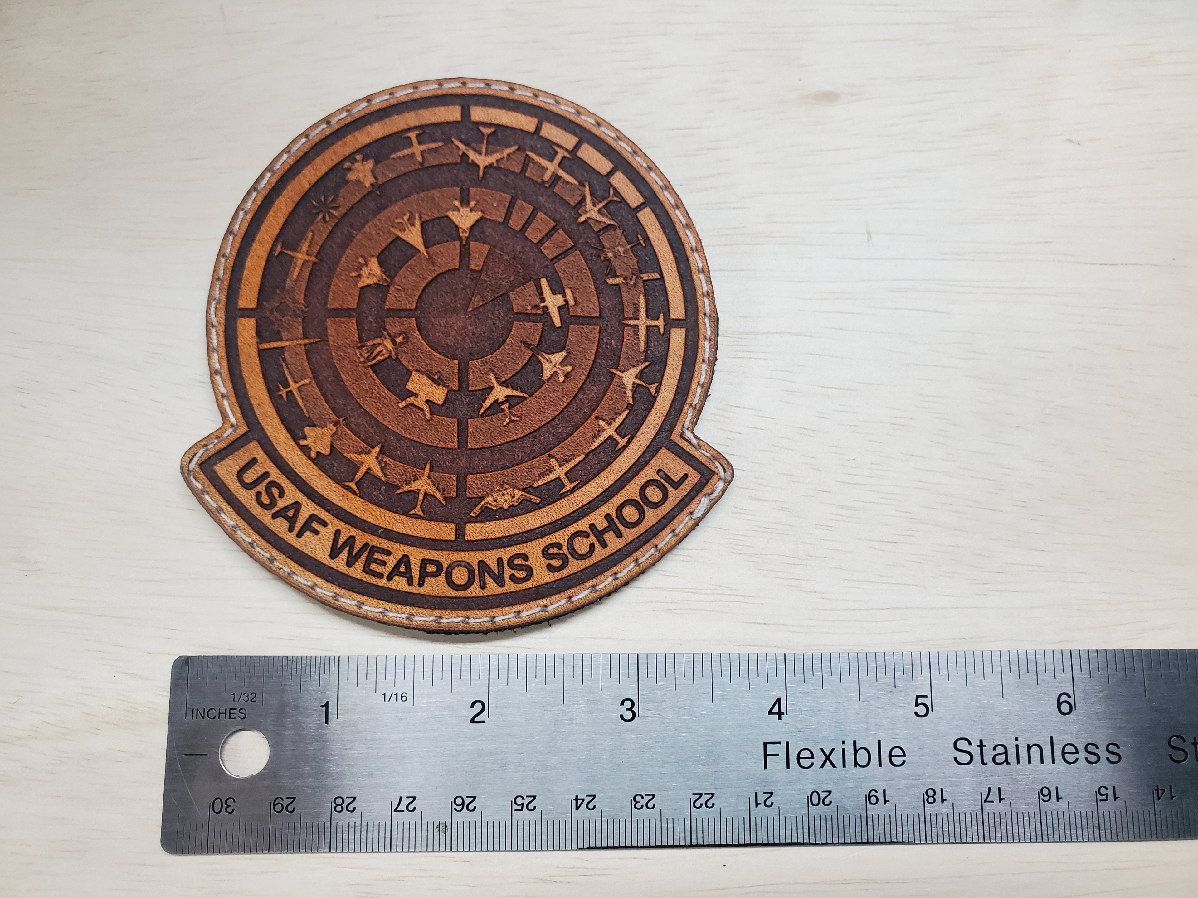 USAF Weapons School - Handmade Leather Morale Patch
