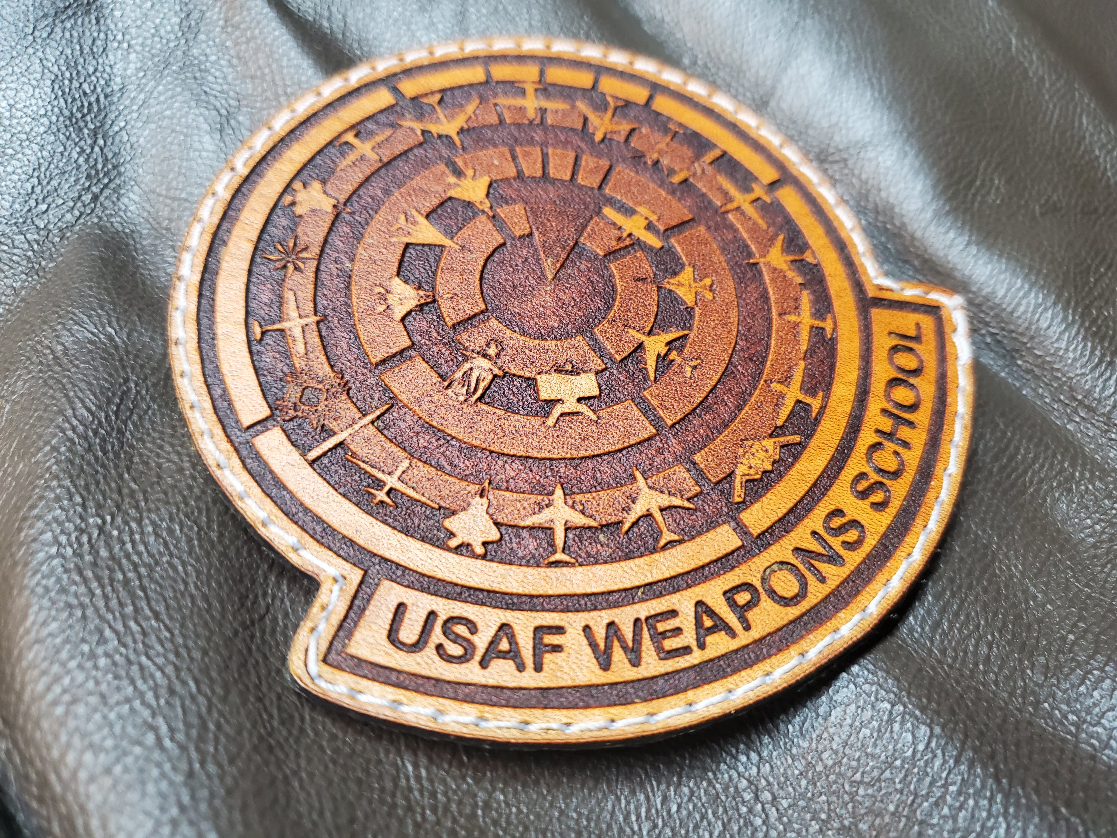USAF Weapons School - Handmade Leather Morale Patch