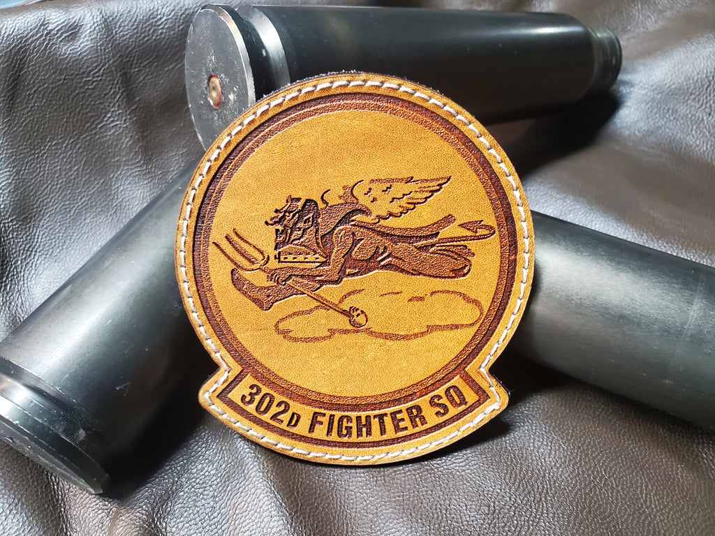 302nd Fighter Squadron "Tuskeegee" - Handmade Leather Unit Patch