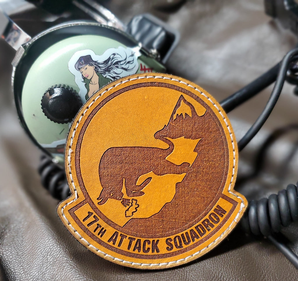 17th Attack Squadron - Handmade Leather Unit Patch