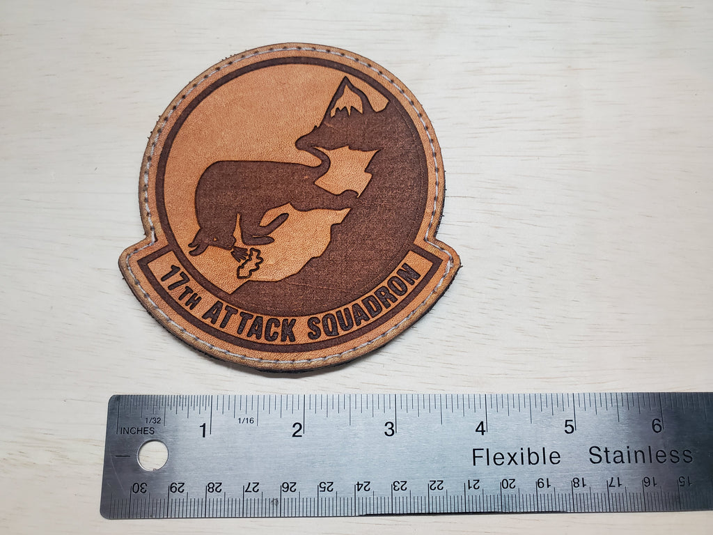 17th Attack Squadron - Handmade Leather Unit Patch