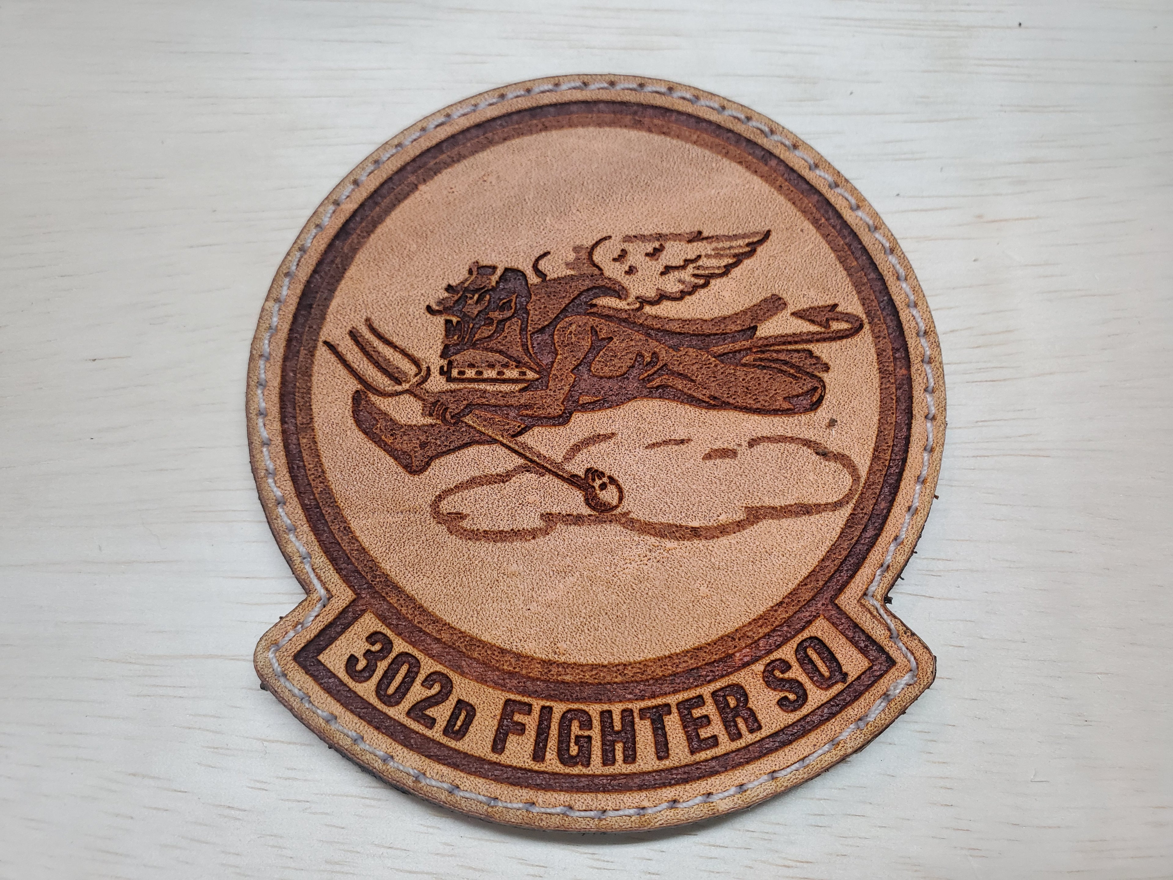 302nd Fighter Squadron "Tuskeegee" - Handmade Leather Unit Patch
