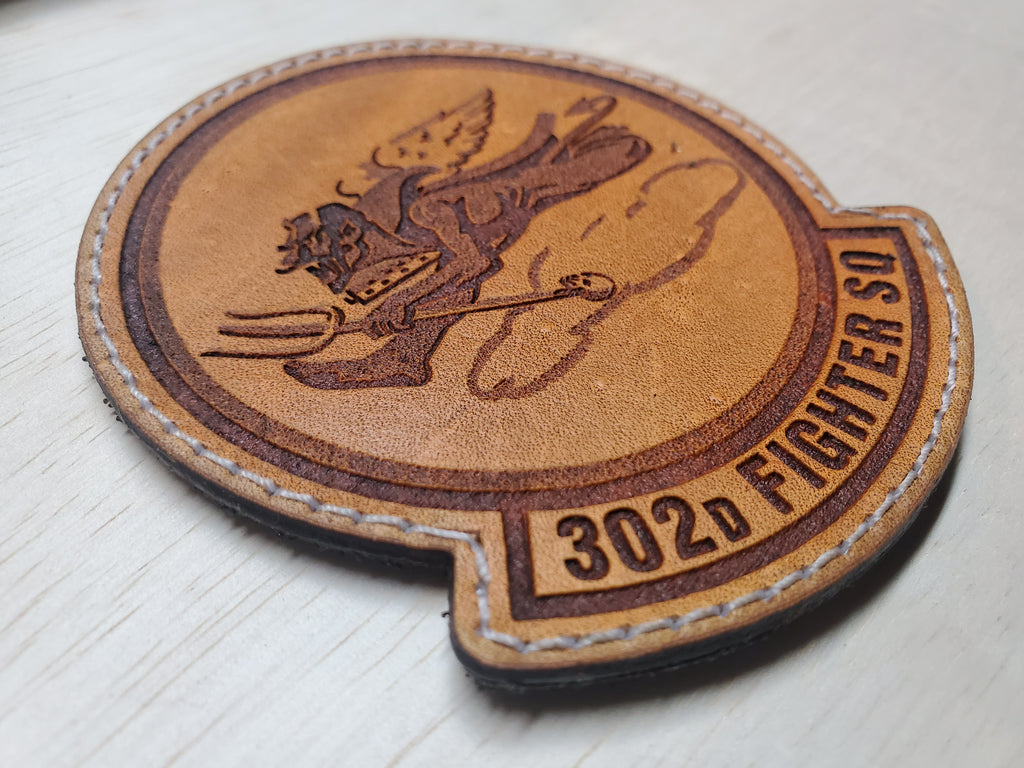 302nd Fighter Squadron "Tuskeegee" - Handmade Leather Unit Patch