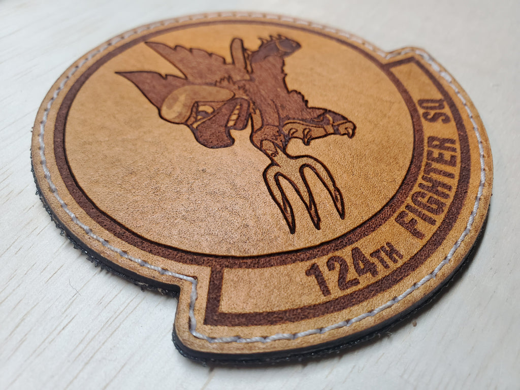 124th Fighter Squadron - Handmade Leather Unit Patch