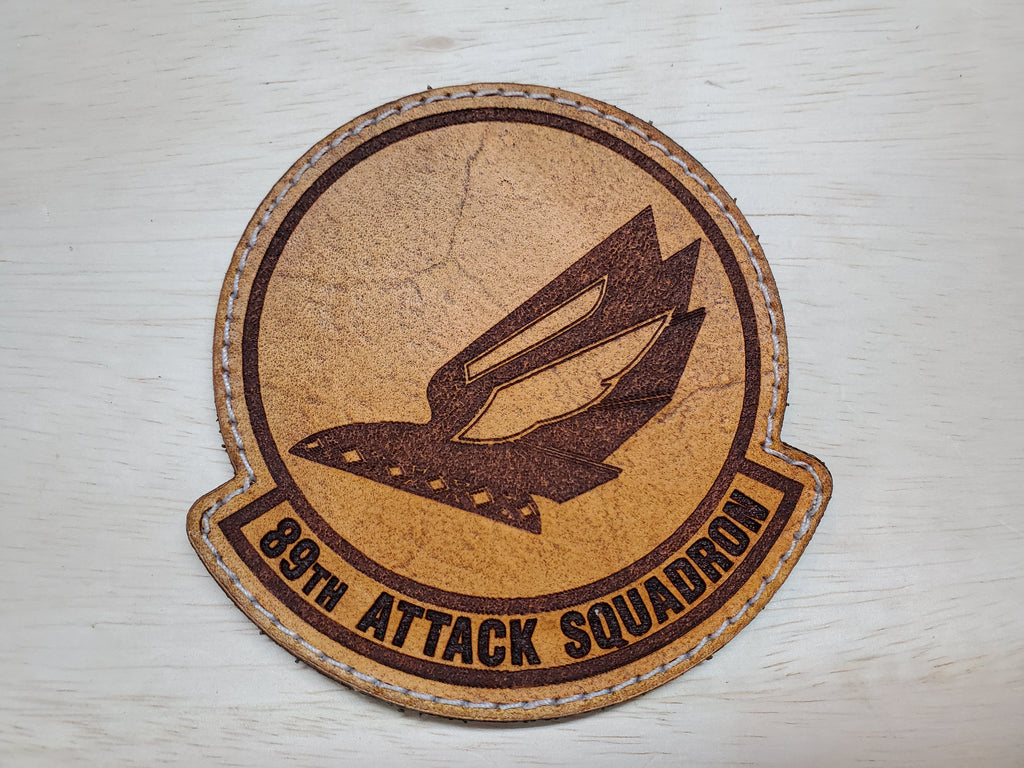 89th Attack Squadron - Handmade Leather Unit Patch
