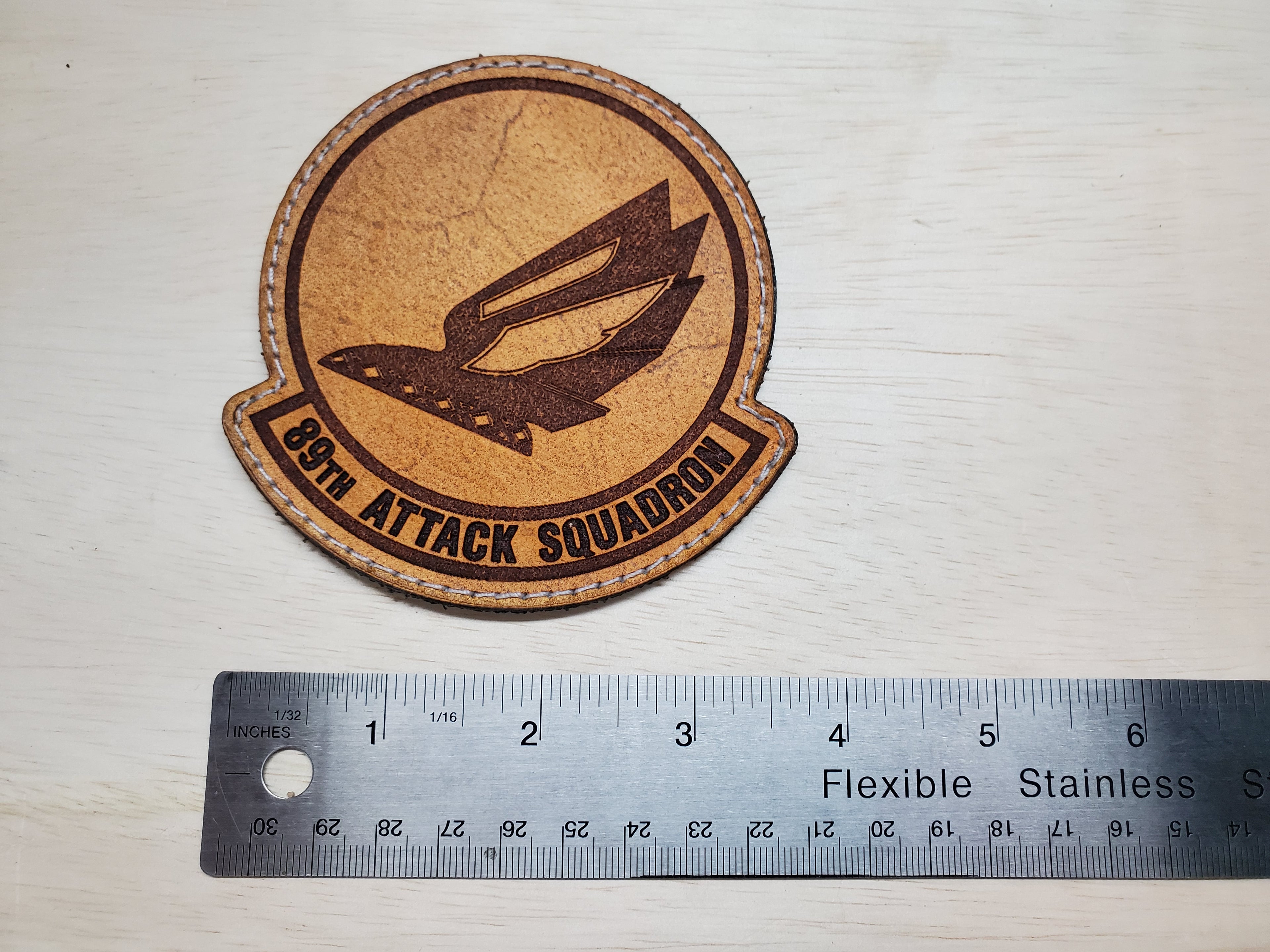 89th Attack Squadron - Handmade Leather Unit Patch