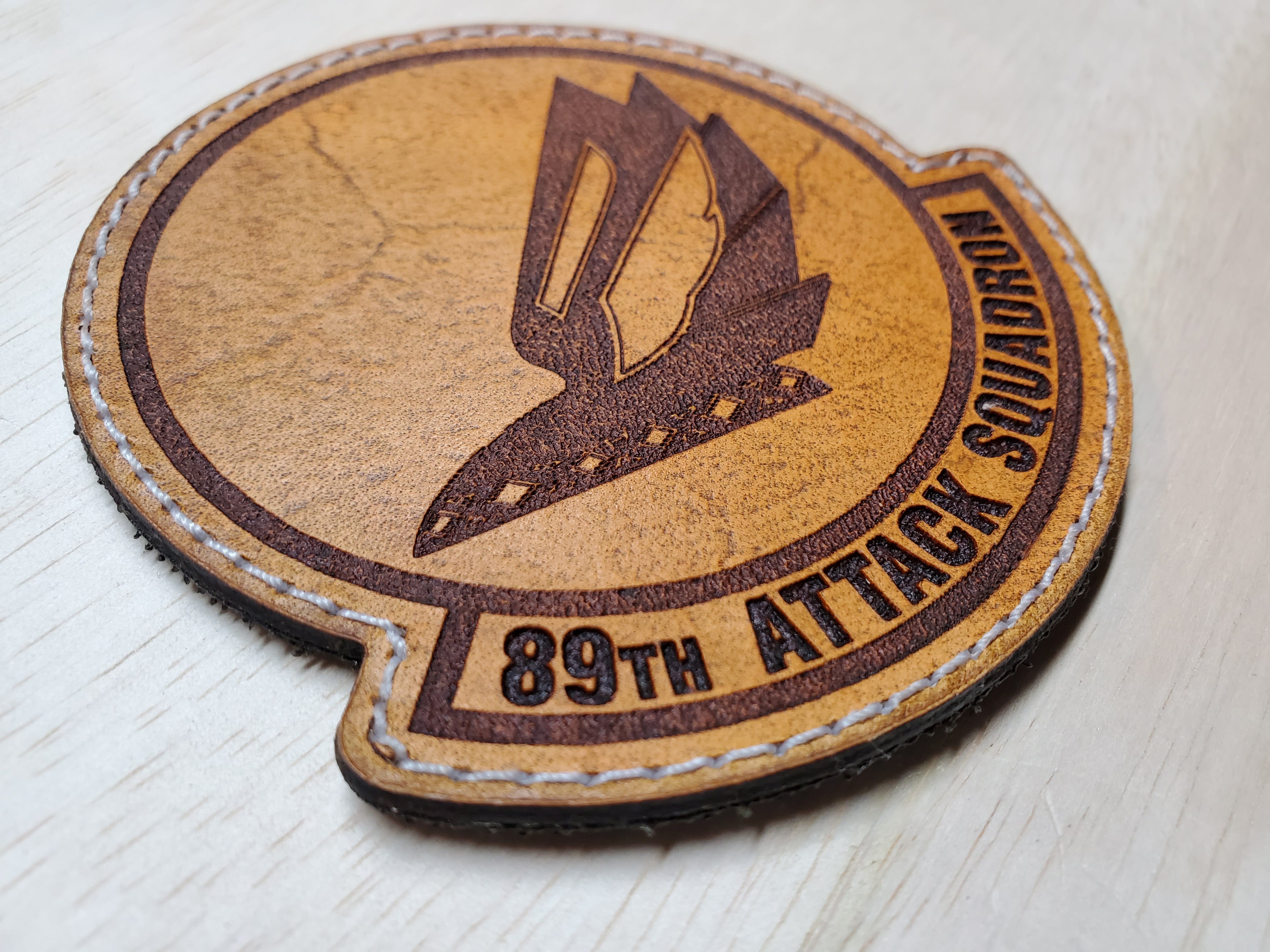 89th Attack Squadron - Handmade Leather Unit Patch