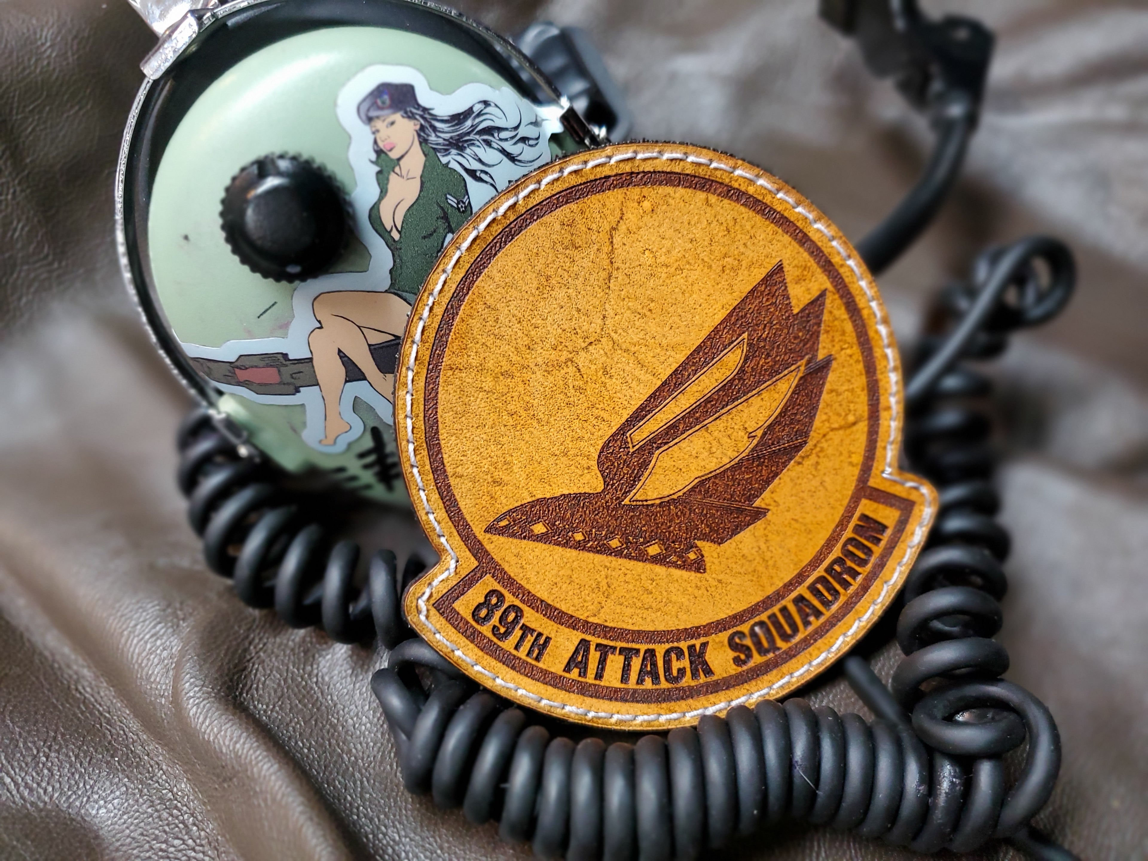 89th Attack Squadron - Handmade Leather Unit Patch