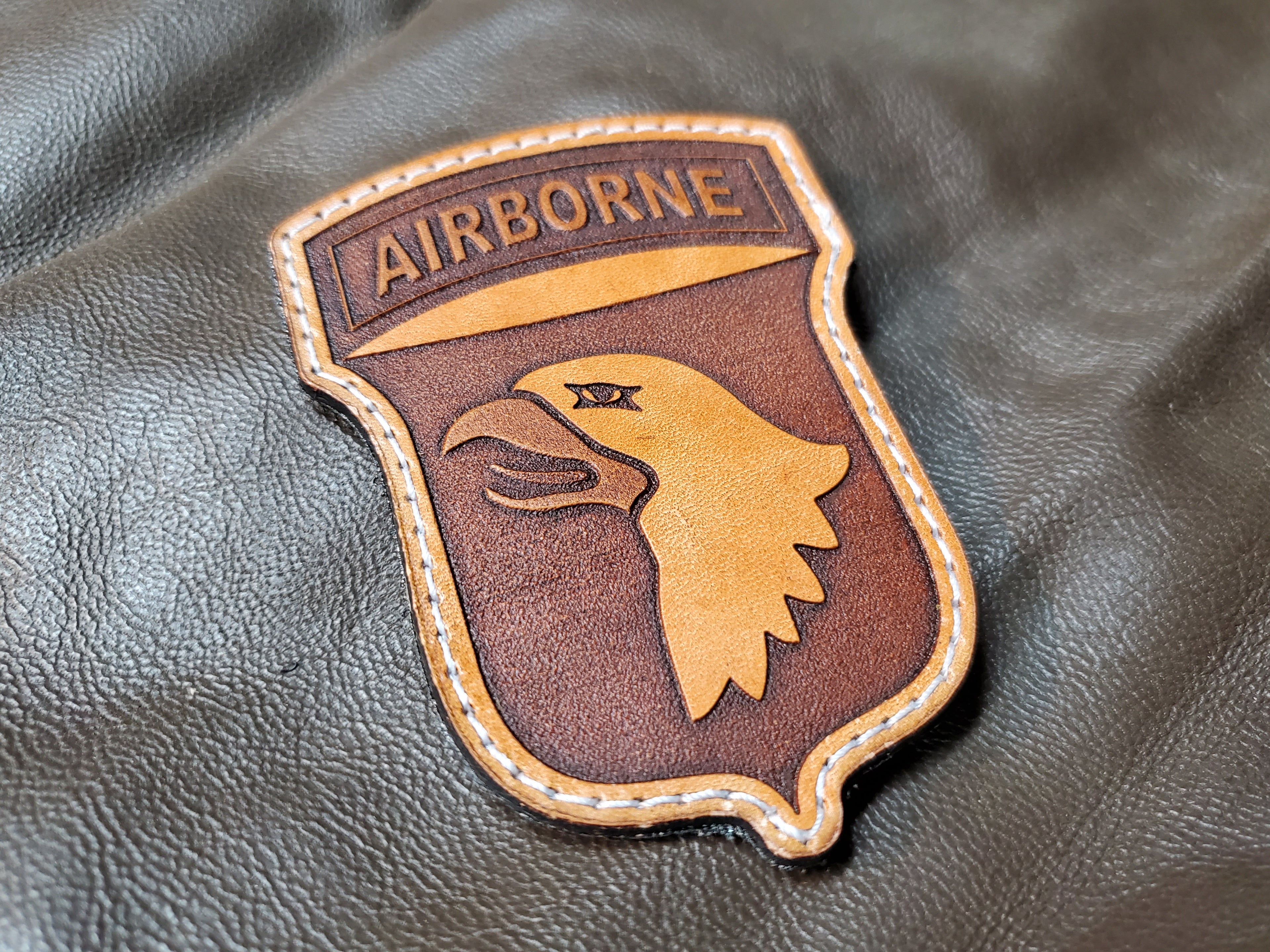 101st Airborne Division - Handmade Leather Unit Patch