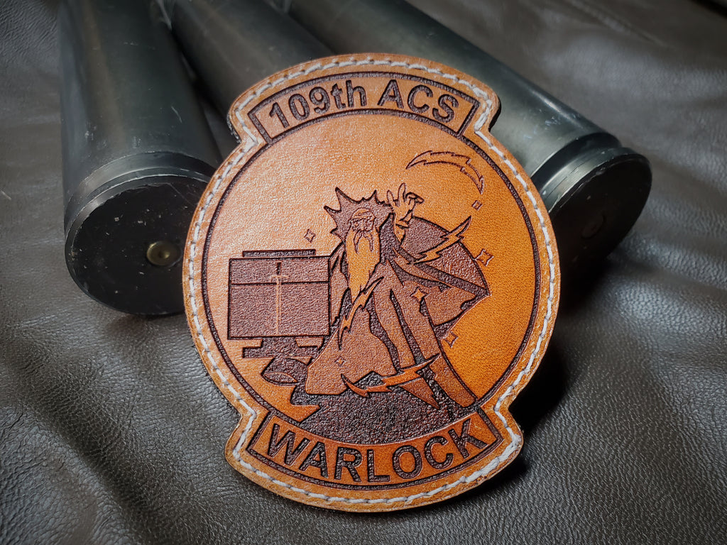 109th Air Control Squadron - Handmade Leather Unit Patch