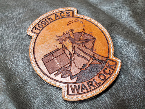 109th Air Control Squadron - Handmade Leather Unit Patch