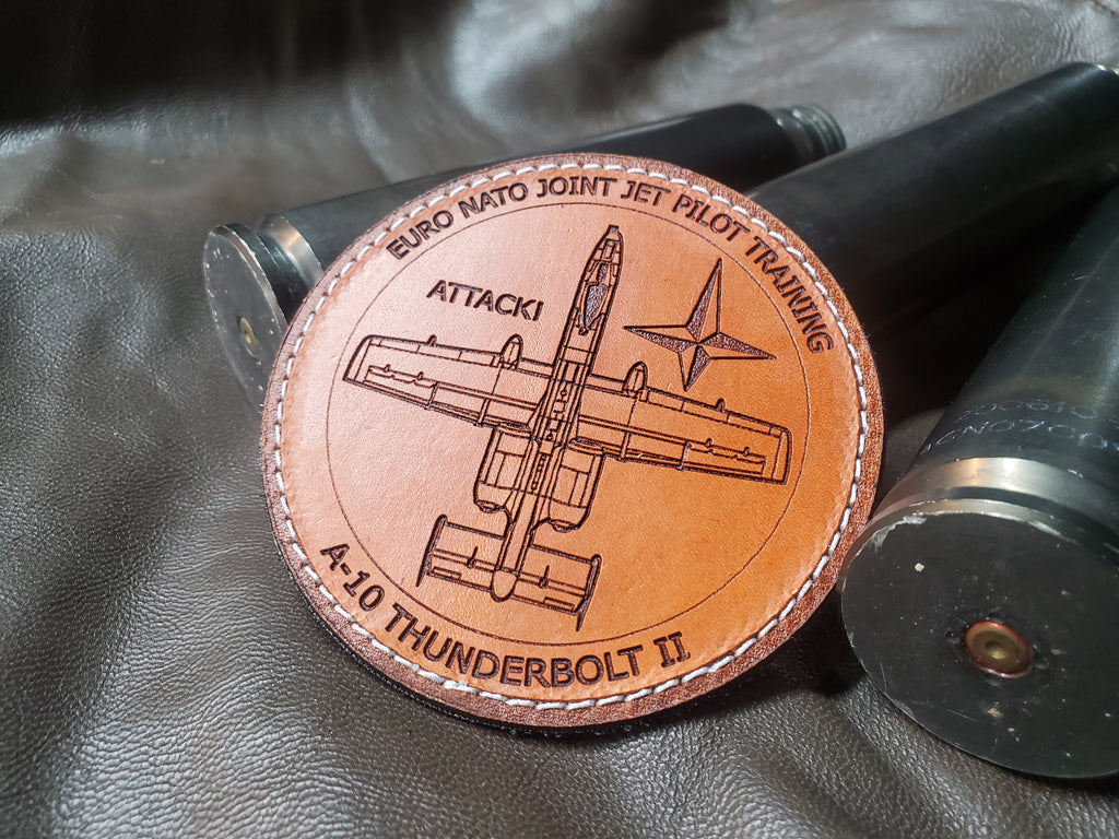 A-10 Euro NATO Joint Jet Pilot Training - Handmade Leather Morale Patch