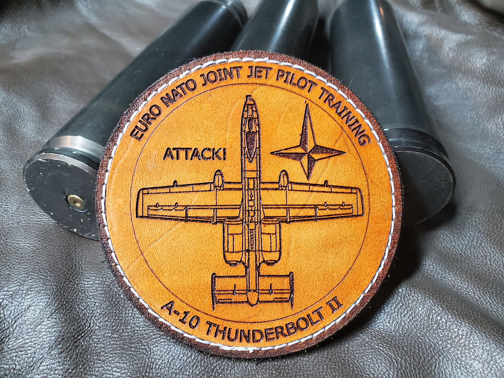 A-10 Euro NATO Joint Jet Pilot Training - Handmade Leather Morale Patch