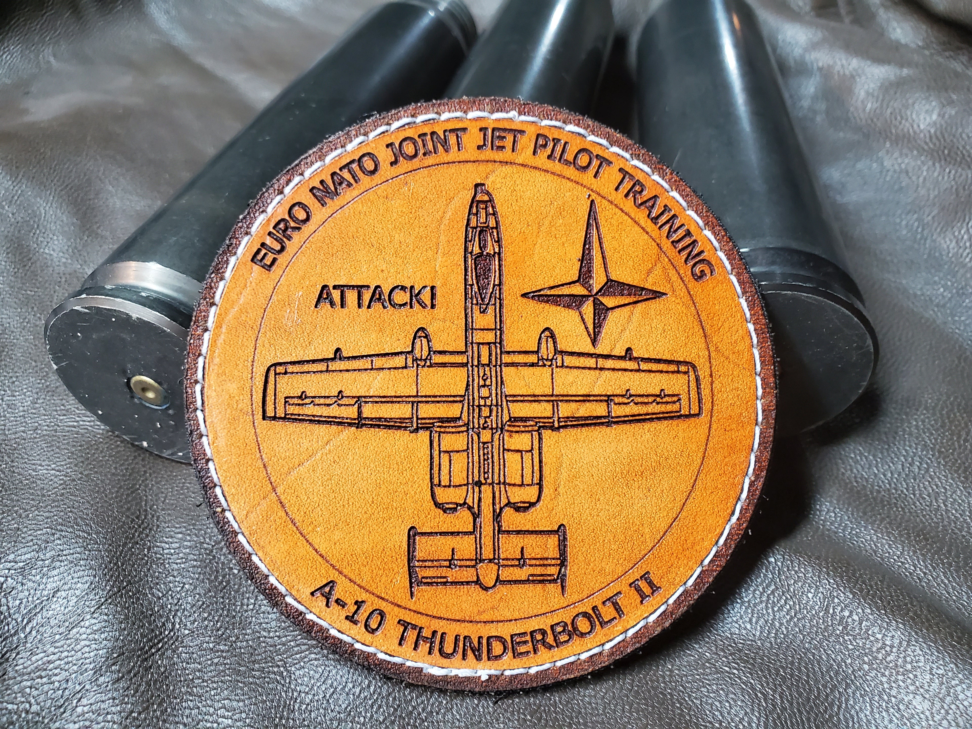 A-10 Euro NATO Joint Jet Pilot Training - Handmade Leather Morale Patch