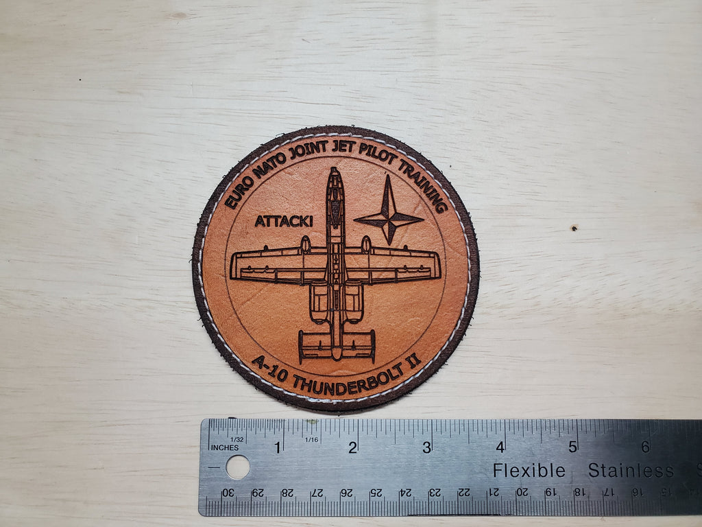 A-10 Euro NATO Joint Jet Pilot Training - Handmade Leather Morale Patch
