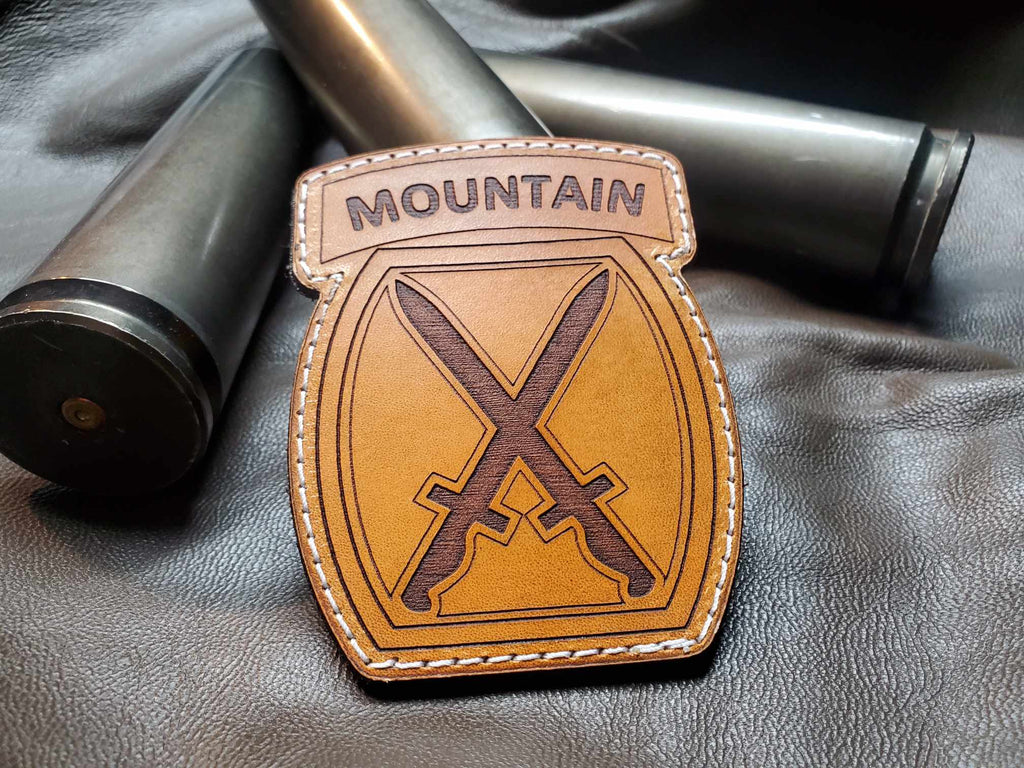 10th Mountain Division - Handmade Leather Unit Patch