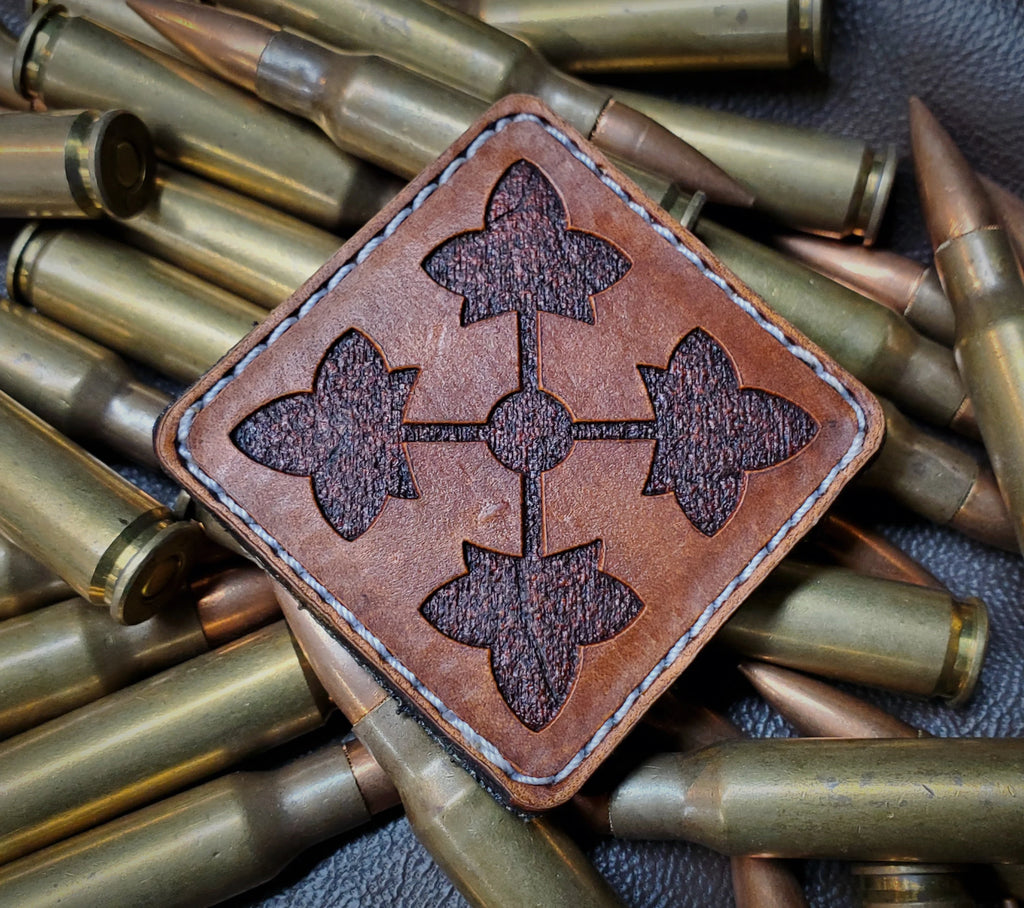 4th Infantry Division - Handmade Leather Morale Patch