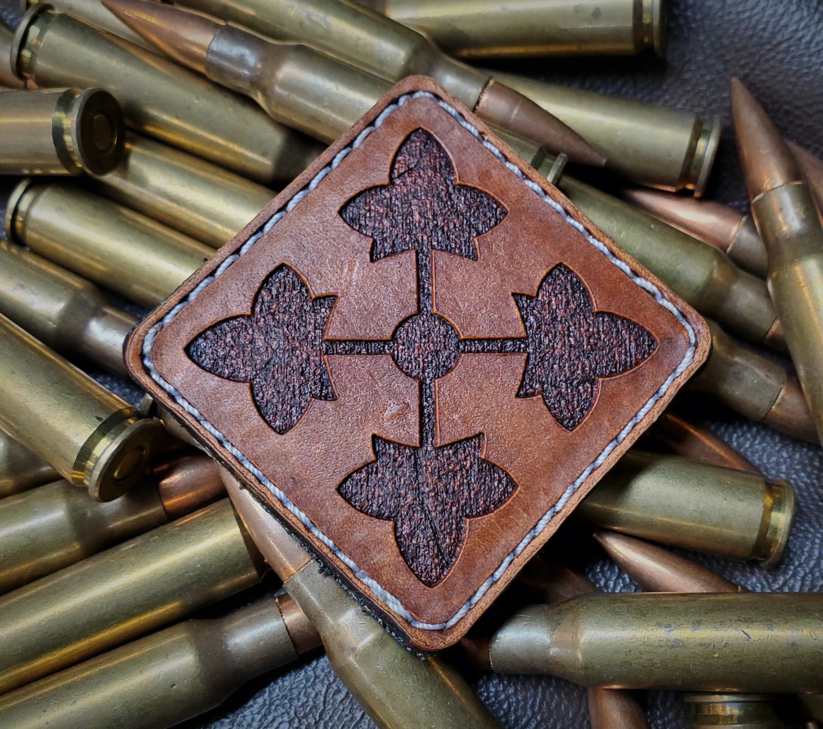 4th Infantry Division - Handmade Leather Morale Patch