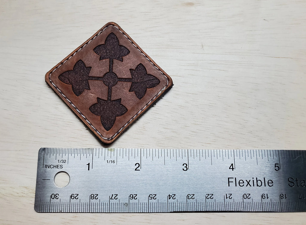 4th Infantry Division - Handmade Leather Morale Patch