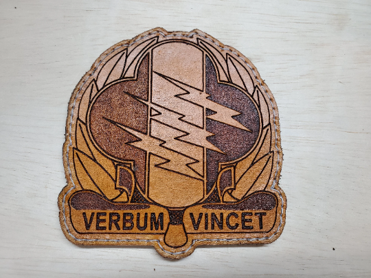 4th Psychological Operations Group - Handmade Leather Unit Patch