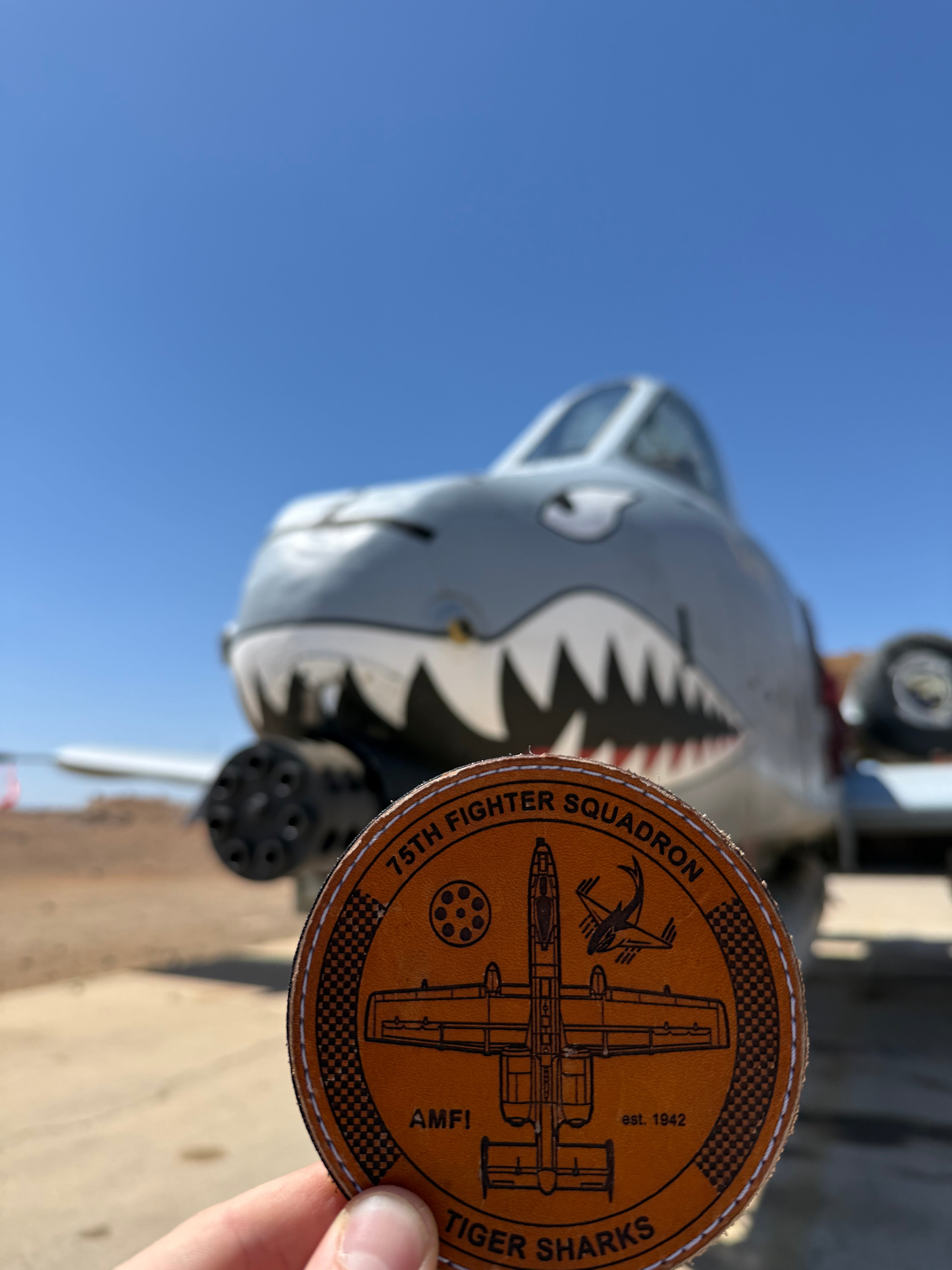 75th Fighter Squadron - Handmade Leather Morale Patch
