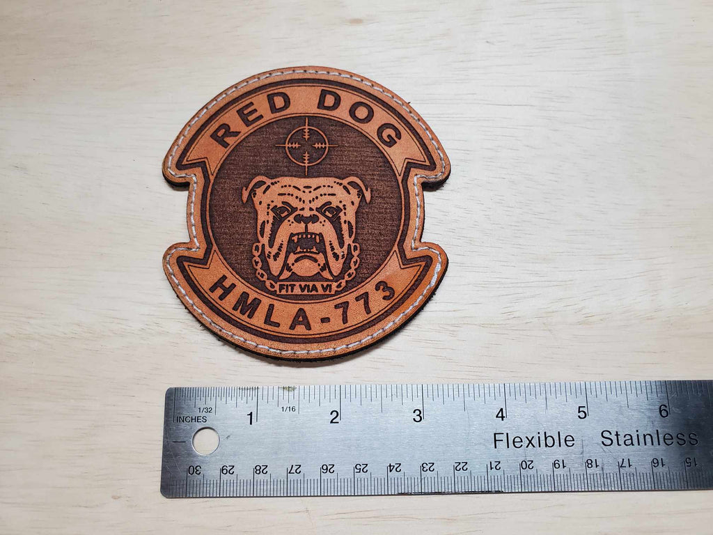 Marine Light Attack Helicopter Squadron 773 (HMLA-773)- Handmade Leather Unit Patch