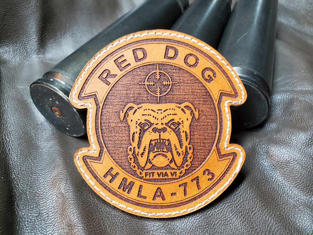 Marine Light Attack Helicopter Squadron 773 (HMLA-773)- Handmade Leather Unit Patch