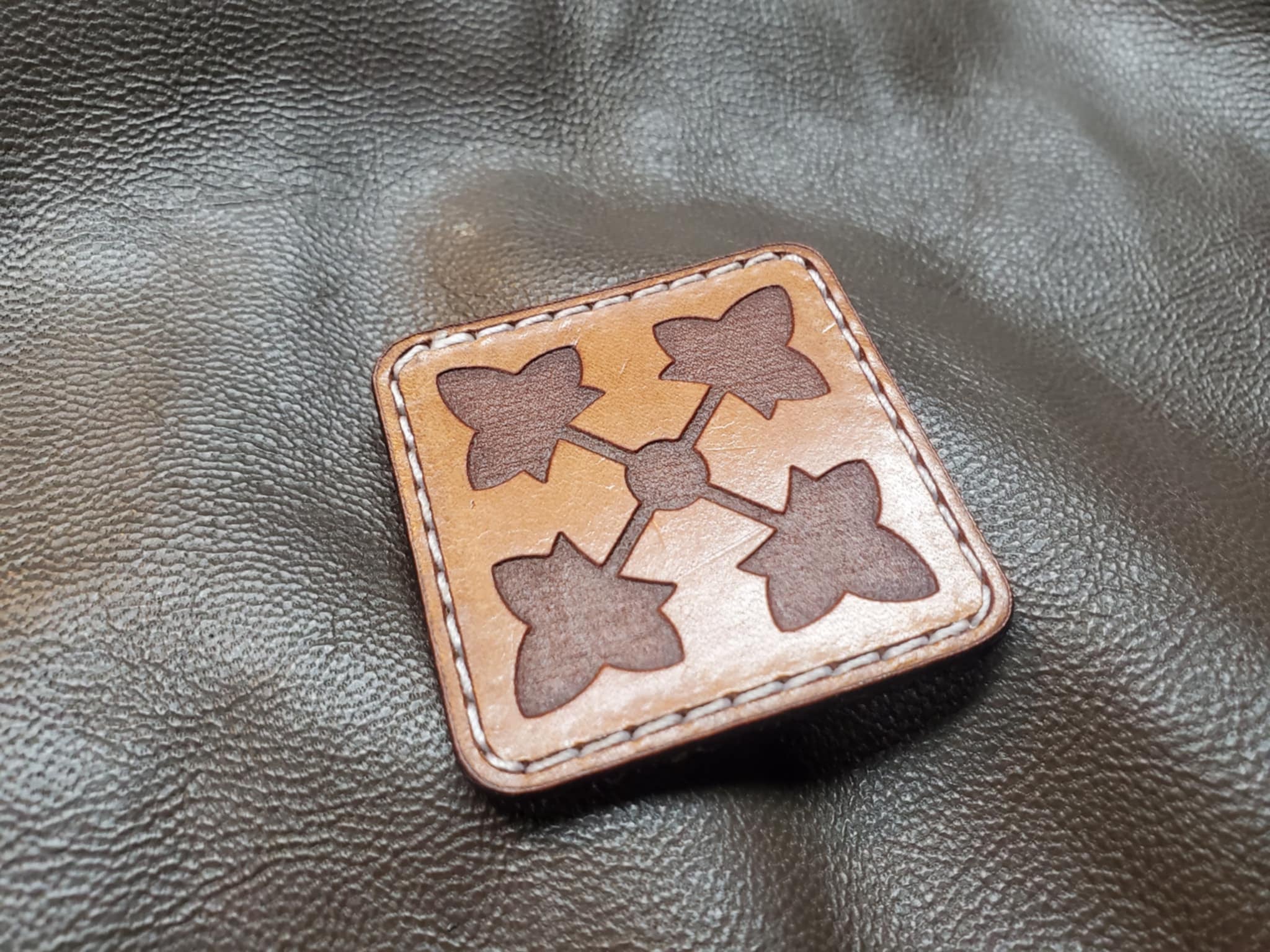 4th Infantry Division - Handmade Leather Morale Patch